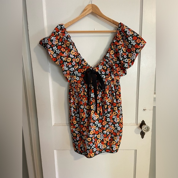 AGUA by AGUA BENDITA La Fania Horizonte Floral Cotton Mini Dress Size XS - Picture 6 of 13